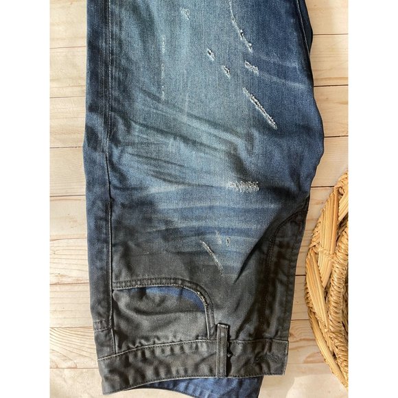 YRN Mens Black to Blue Denim sz 32 - Picture 6 of 8